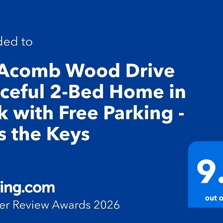 14 Acomb Wood Drive Peaceful 2-bed In With Free Parking - Pass The Keys * 约克